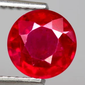 2.05Ct. Natural Gemstone Ruby Top Red Round Madagascar Beautiful Sparkles Color! - Picture 1 of 7