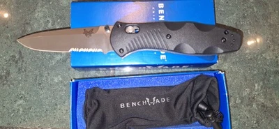 Cuchillo de asistencia/bloqueo de eje de presa Benchmade 580S - negro - nuevo en caja - hecho en EE. UU. Foto 1 de 4