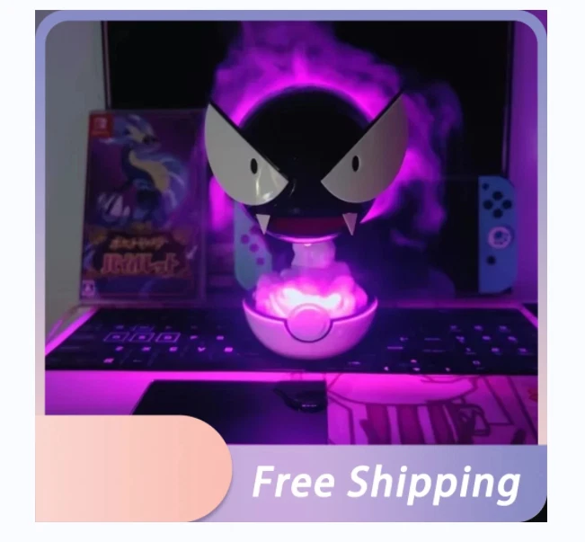 Anime Humidificador Gastly Pokemon Agua Spray Purificador de Aire de Escritorio Foto 1 de 4