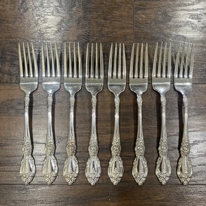 OCO Oneida Wordsworth Edelstahl Besteck Tafelgabeln Set 8 Stück USA - Bild 1 von 4