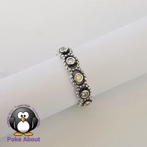 Authentic Pandora Silver Her Majesty Clear Cz Eternity Ring Size 60 190881CZ - Bild 1 von 7