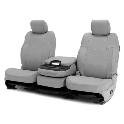 For Chevy Silverado 2500 HD 20-25 Seat Cover Genuine Leather 1st Row Gray Custom Foto 1 de 4