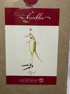 Adorno de Navidad Department 56 Krinkles Lizard 2002 Patience Brewster sellado - Imagen 1 de 4