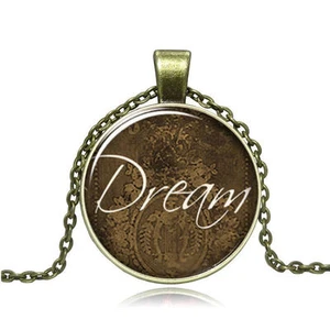 "DREAM" ROUND CABACHON WITH A BRONZE NECKLACE BY "THE COSTUME JEWELRY KING" - Bild 1 von 2