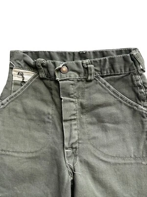 Vintage Green Pants 20X16 Made in USA 70s Youth Boys 1970s VTG Snap Button - Image 1 of 4