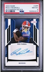2024 Sage Ricky Pearsall Autograph - Black #A - RP PSA NM-MT 8 Gators - 49ers - Bild 1 von 4