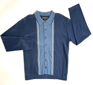 CUBAVERA Men's Long Sleeve Button Down Polo Cardigan, Size: M. - Picture 1 of 2