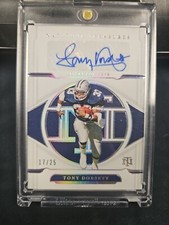 TONY DORSETT 2021 PANINI NATIONAL TREASURES /25 AUTO COWBOYS 