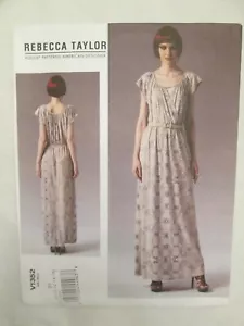 Vogue 1352 Rebecca Taylor American Designer Easy Dress Pattern 6-16 Maxi Flirty - Picture 1 of 2