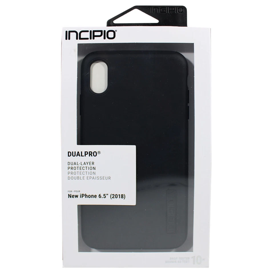 Funda delgada resistente Incipio Dualpro Series para Apple iPhone Xs - Negra Foto 1 de 2