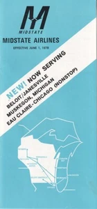 Midstate Airlines timetable 1979/06/01 - Picture 1 of 2