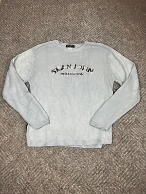 Vintage Sean John Collection Sweater Mens Size Large Blue Crewneck Pullover - Image 1 of 4