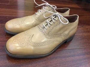 Brand New Florsheim By Duckie Brown Tan Beige Wingtip Lace Laceless Slip On 9.5D - Picture 1 of 11