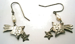 Pendientes de ley del suroeste con motivo de cometa y estrella firmados por Sassi La Muth - Imagen 1 de 3
