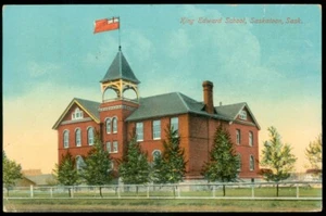 KING EDWARD SCHOOL - SASKATOON, SASK POSTCARD - Imagen 1 de 1