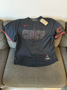 Nike Cincinnati Reds City Connect MLB Juncta Juvant Cincy Jersey Men’s Sz: XXL - Picture 1 of 7