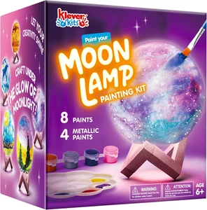 DIY 3D Moon Night Light, Paint Your Own Moon Lamp Kit Galaxy Lamp Arts and Craft - Picture 1 of 12