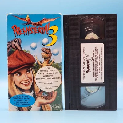 Prehysteria 3 VHS 1995 RARE Promotional Screening Copy Dinosaur Live Action VTG - Image 1 of 4