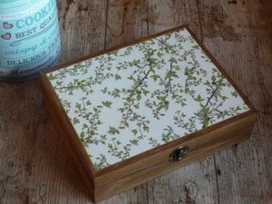 Boîte Thé Rustique en Bois. Cadeau Pour Elle. Cadeau Noël, Anniversaire. - Imagen 1 de 16