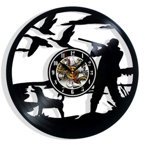 Hunter Hunting Vinyl Wall Clock Gift Birthday Holiday Art Home Room Decor Design - Bild 1 von 4