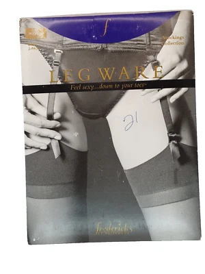 FREDERICK'S OF HOLLYWOOD Size MEDIUM Leg Ware NUDE Stockings Scallop Lace Top 2 - Image 1 of 4
