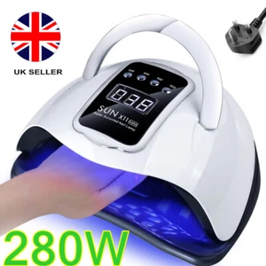 280W Nail Lamp 66LED UV Tool Professional Polish Dryer Gel Acrylic Curing Light - Picture 1 of 13
