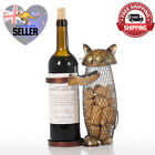 HandCrafted Wine Cork Bottle Holder Iron Sculpture Cat Kitchen Home Decor Rack
