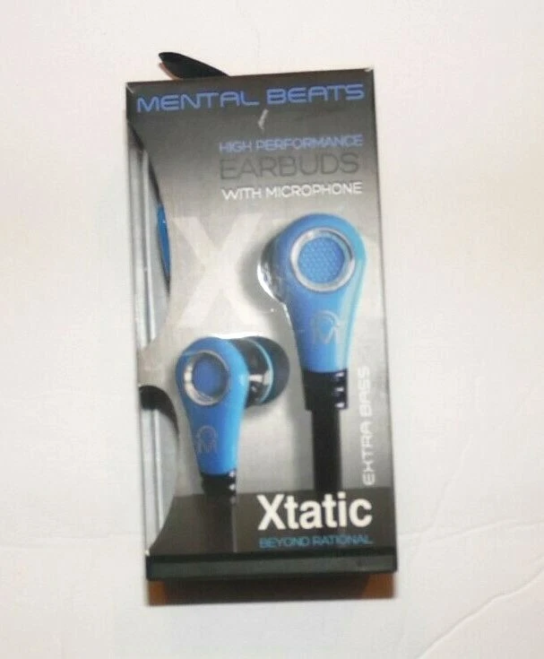 Auriculares Mental Beats Xtatic Alto Rendimiento Extra Bass con Micrófono Azul Nuevos en Caja Foto 1 de 1