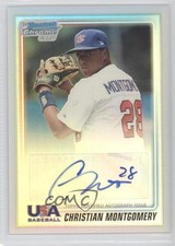 2010 Bowman Chrome USA Stars Refractor /199 Christian Montgomery #USA-CM Auto