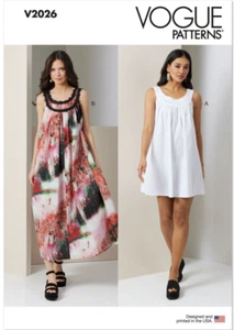Vogue V2026 Sewing Pattern Misses' Dress Sundress Size H5 (6-8-10-12-14) UNCUT - Picture 1 of 7