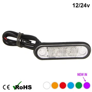 HELLA STYLE LED FLUSH FIT KELSA BAR MARKER LAMP LIGHT 12v 24v - Picture 1 of 10