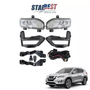 Juego de faros antiniebla para Nissan Rogue S SL SV 2017-2020 con cables de bisel de interruptor - Imagen 1 de 10