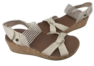 Sandalias de cuña para mujer Skechers Arch Fit Beverlee Juliet talla natural: 8 195E Foto 1 de 4