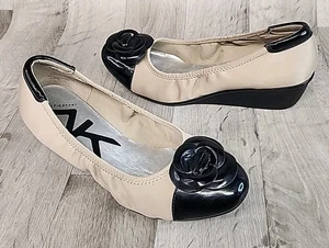 Anne Klein Sport AKDELICE Damenschuhe Keilabsatz schwarz 9,5 M bequeme Slipper - Bild 1 von 11