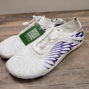 Scarpe da trekking HF scarpe a piedi nudi da uomo taglia 43 US 10 bianche viola minimaliste - Foto 1 di 7