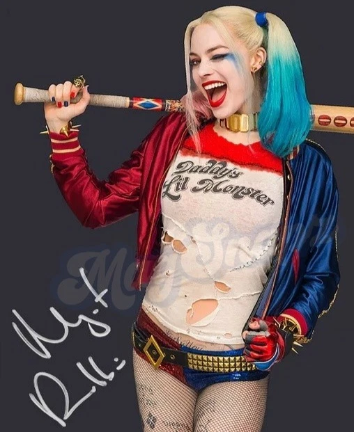 Foto brillante firmada por Harley Quinn de Margot Robbie Escuadrón Suicida ❍🔥 8,5 x 11 📷 Foto 1 de 1