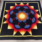 Amish Improved Lone Star Handmade Cotton Queen size Patchwork quilt top/topper