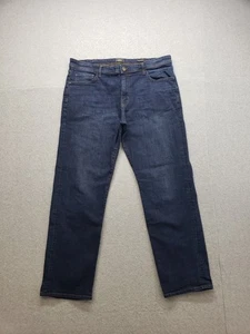 G.H. Bass & Co Mens Jeans 38X30 Dark Blue Straight Leg Flat Front Outdoor Denim - Picture 1 of 21