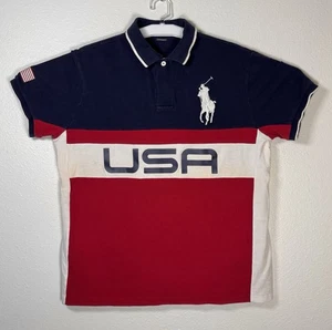 Polo Ralph Lauren USA Flagge Challenge Cup rot weiß blau großes Pony groß - Bild 1 von 14
