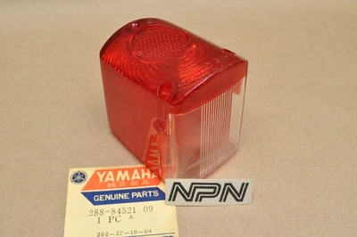 Cubierta de lente de luz trasera Stanley 288-84521-09 nueva de stock Yamaha 1971 JT1 JT1L Foto 1 de 4