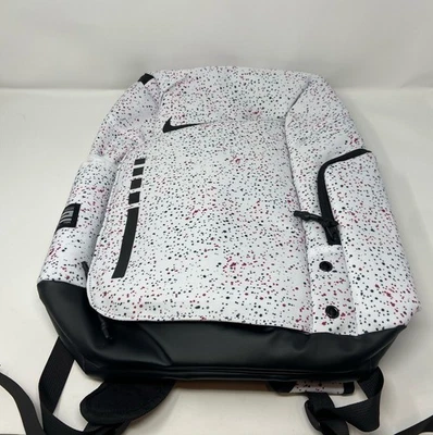 Nike Elite Pro Basketball Backpack 32L - White/Black/University Red Speckle - Image 1 of 4