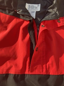 10X Goretex Regenjacke Herren XL Pullover Windbreaker rot Kapuze Kutte 1/2 Zip Druckknopf - Bild 1 von 21