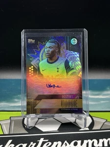 2024 TOPPS UCL Gold Soccer Base Autograph Card Destiny Udogie Tottenham - Bild 1 von 3