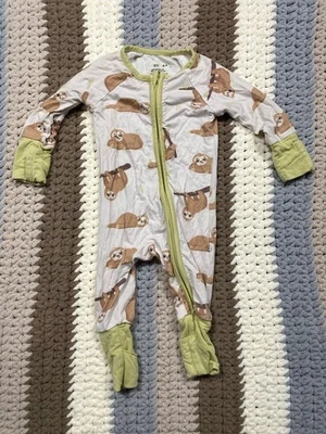 Pijama con cremallera de bambú perezoso Caden Lane - recién nacido Foto 1 de 4