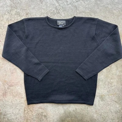 Suéter Negro Pronto Dorado 100% Lana Merino Foto 1 de 4