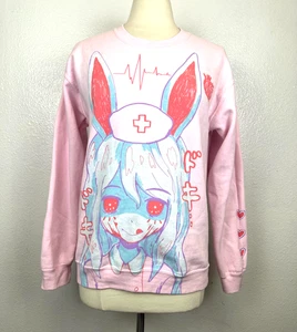 Raro 2016 OMOCAT ENFERMERA CONEJITO NIÑA SUDADERA ROSA BLANCO PARA MUJER TALLA PEQUEÑA - Imagen 1 de 10