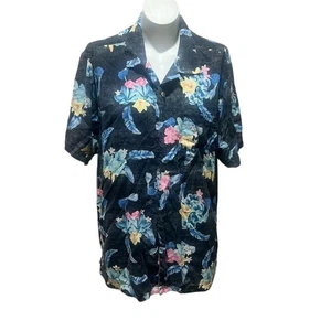 Tommy Bahama Men's XL Hawaiian Floral Silk Shirt Short Sleeve Casual - Picture 1 of 12