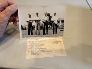 Seltenes Vintage 5x7 Foto 4 Mitglieder Pittsburgh Traffic Club Golfausflug Juli 1954. - Bild 1 von 4