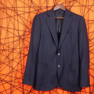 GUTTERIDGE 1878 Men's Blue Two Button Classic Sport Coat GIACCA Wool Blazer 52 - Picture 1 of 23