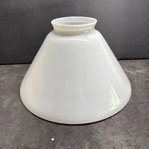 VINTAGE WHITE 9 1/4” X 3 1/4 COLLAR CONE LAMP SHADE - Picture 1 of 14